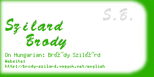 szilard brody business card